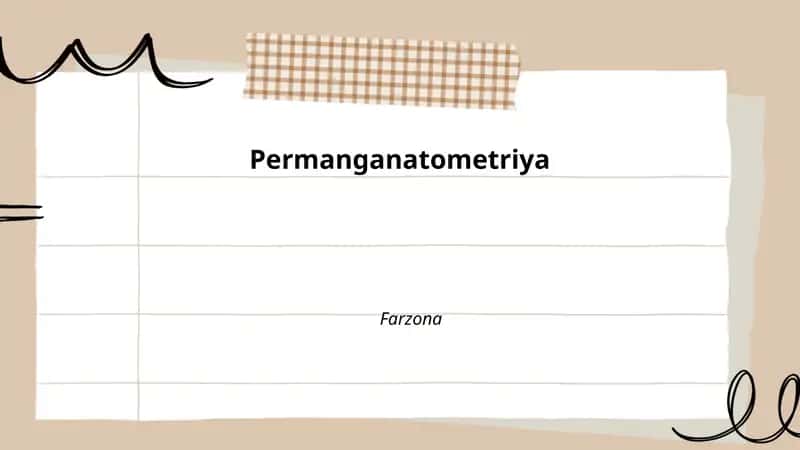 Permanganatometriya 1