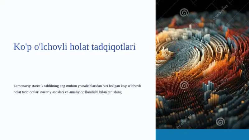 Ko'p o'lchovli holat tadqiqotlari 1