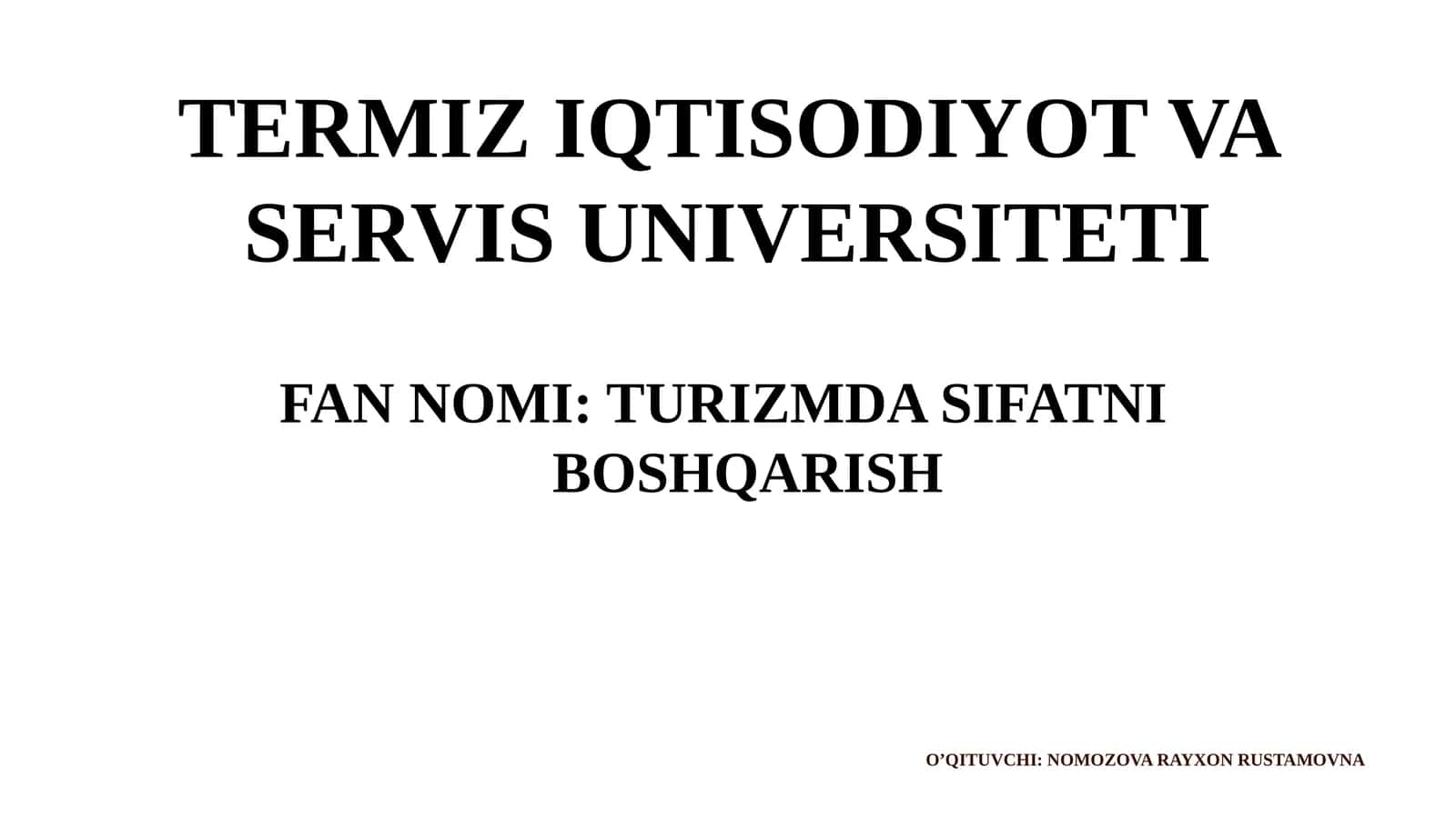 Turizmda Sertifikatlash 1