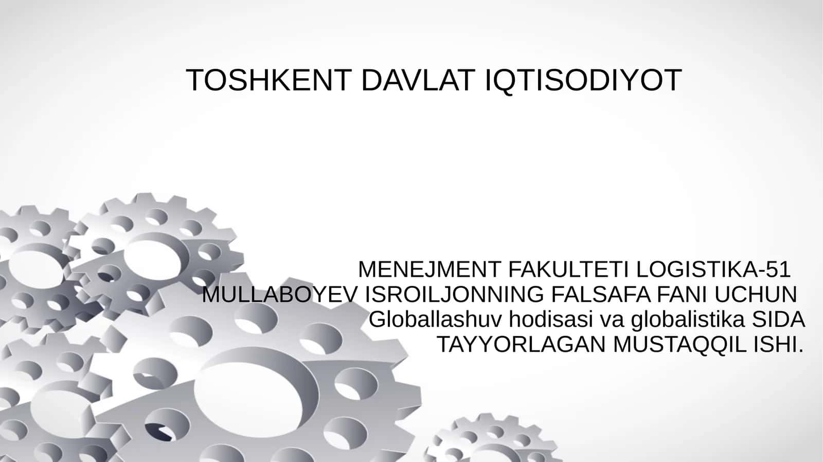 Falsafa Fanining Globallashuv Hodisasi 1