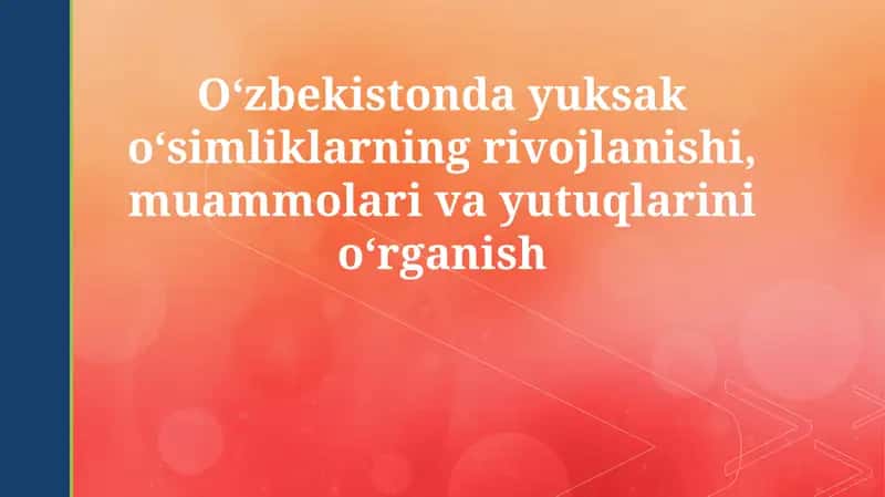 Oliy o'simliklarning rivojlanish tarixi 1