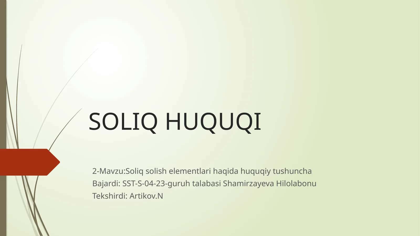 Soliq huquqi 1