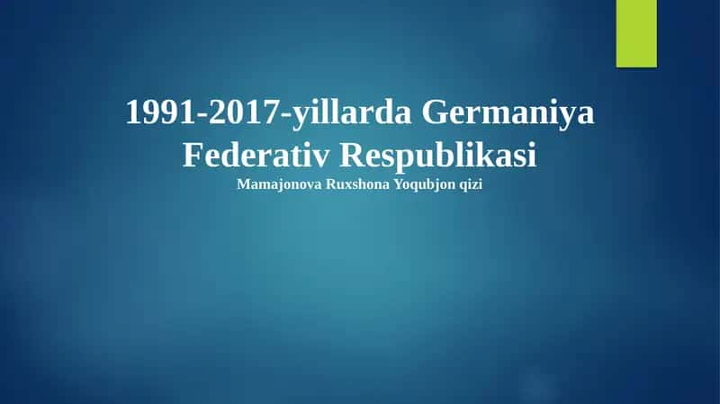 Germaniya Federativ Respublikasi 1
