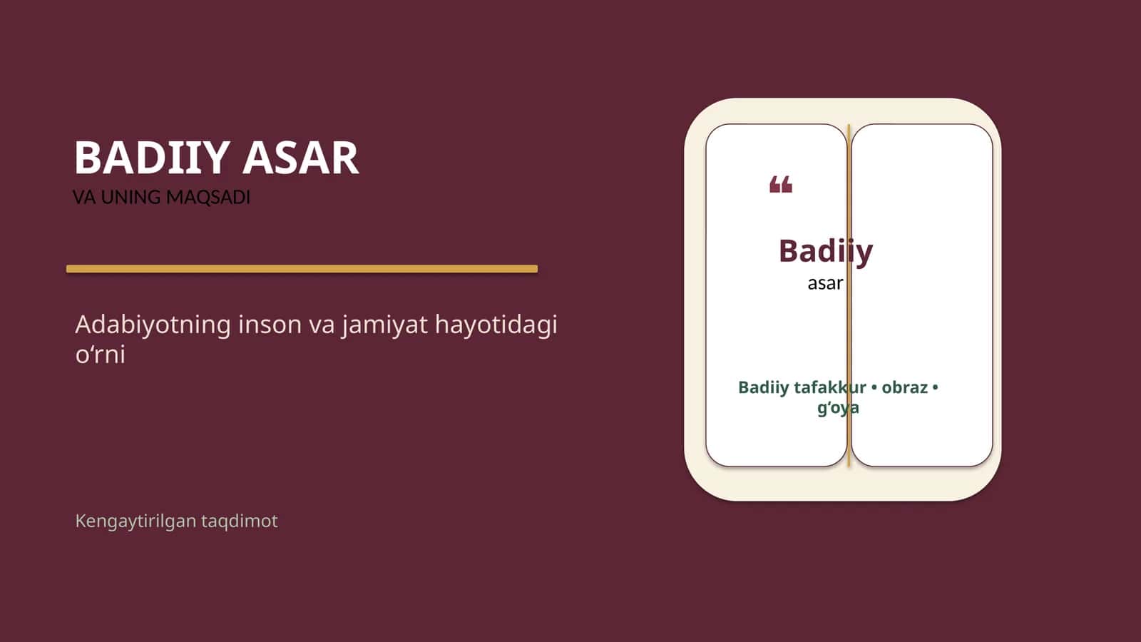 Badiiy asar 1