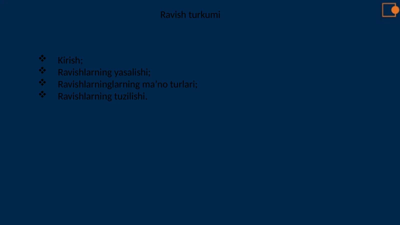 Ravish turkumi 1