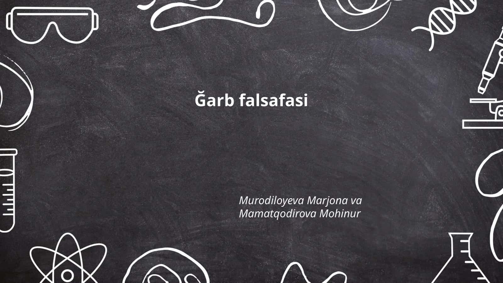 Ğarb falsafasi 1