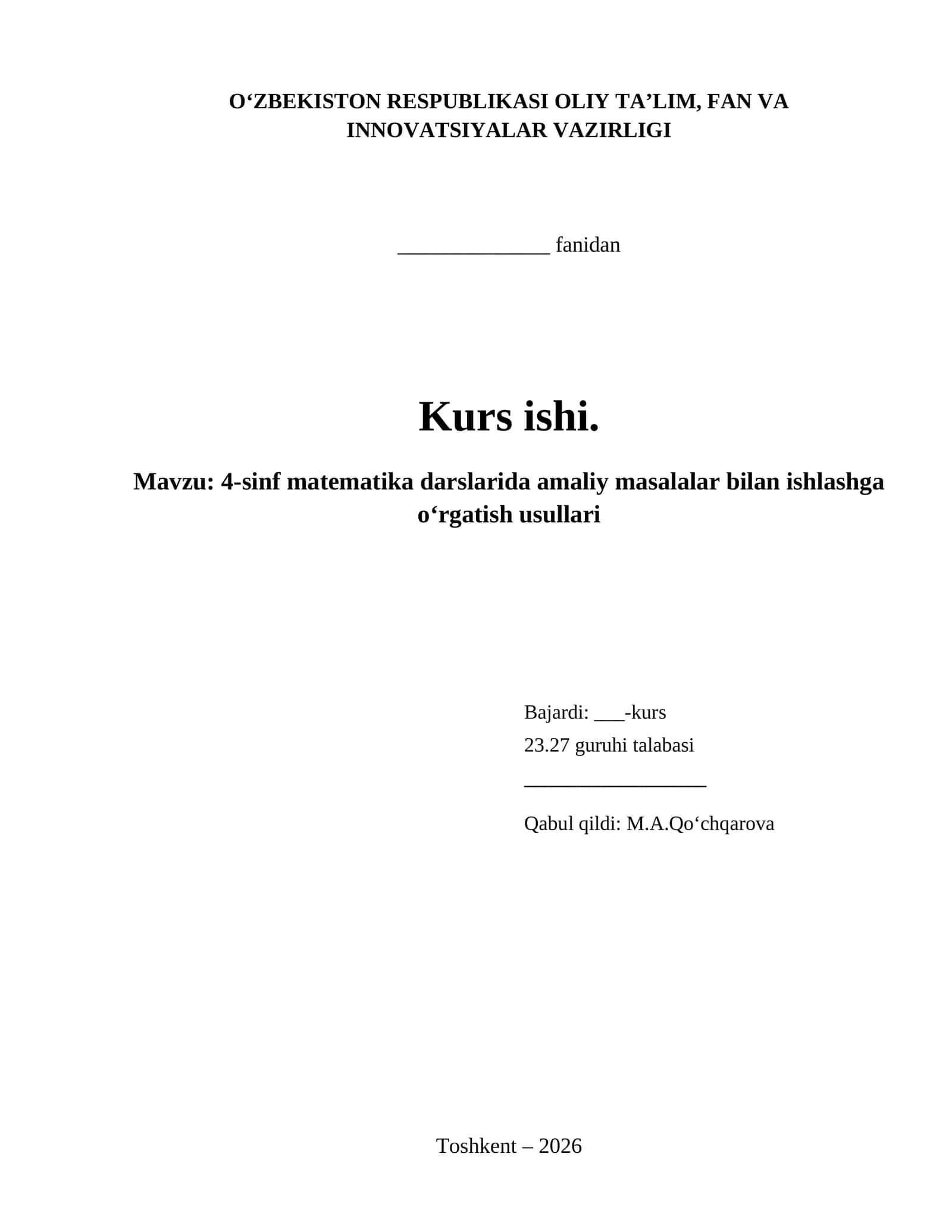 4-sinf matematika darslarida amaliy masalalar bilan ishlashga o‘rgatish usullari 1