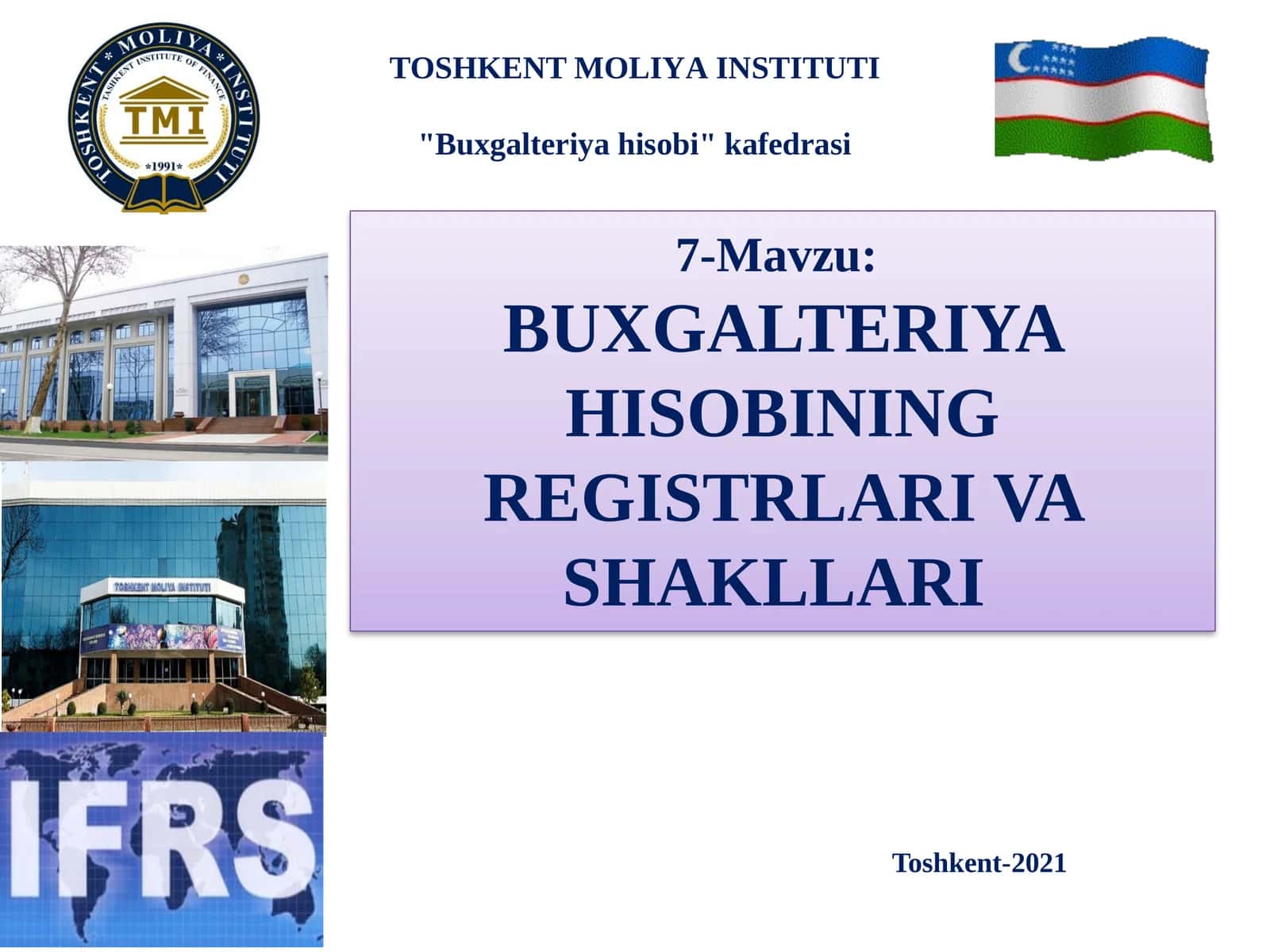 BUXGALTERIYA HISOBINING REGISTRLARI VA SHAKLLARI 1