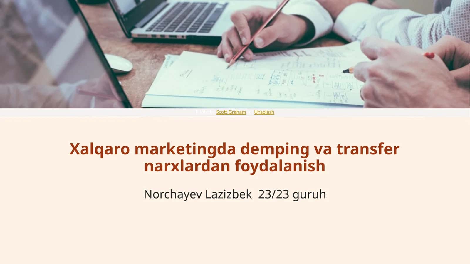 Demping va Transfer Narxlari 1
