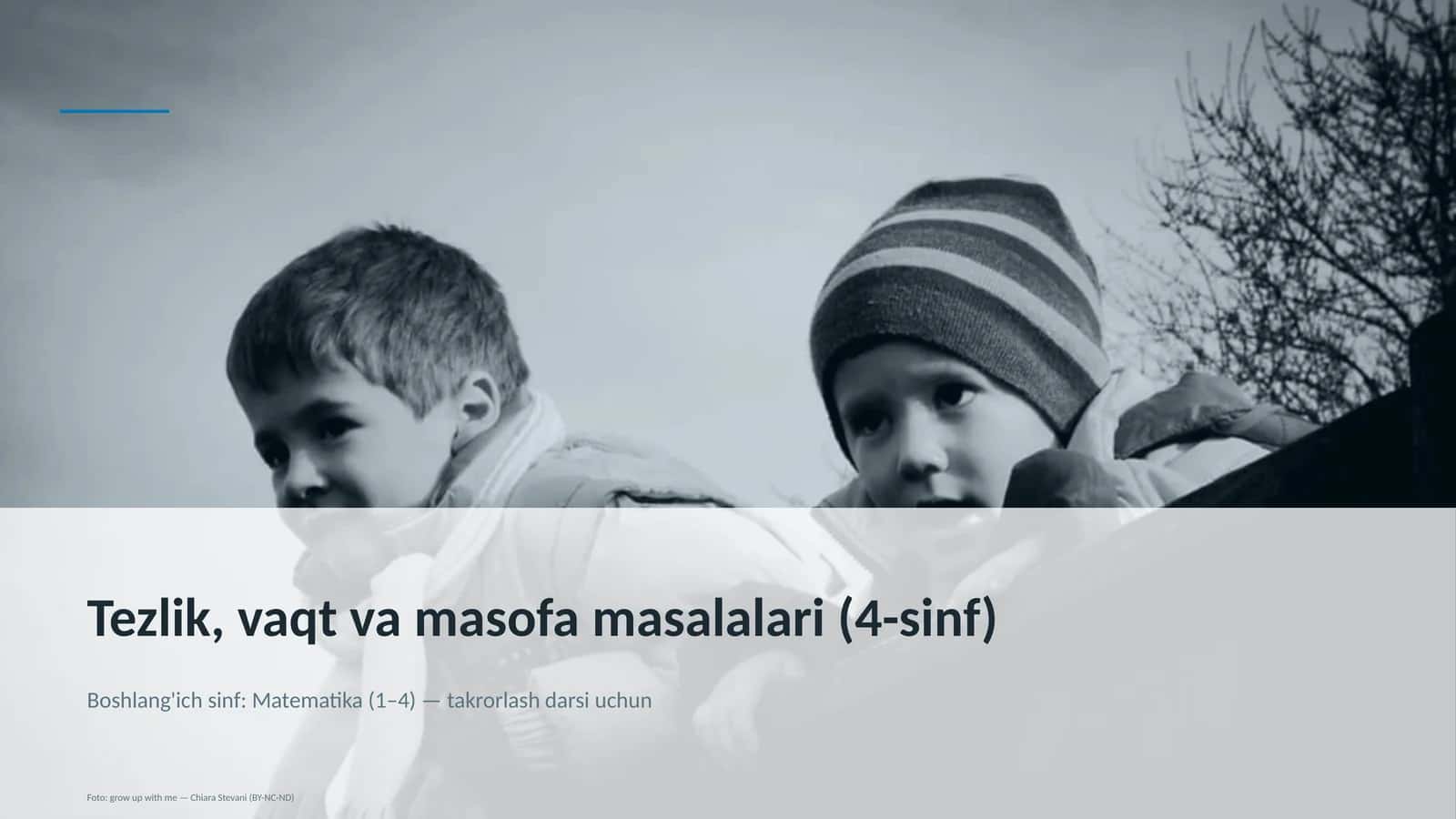 Tezlik, vaqt va masofa masalalari (4-sinf) 1