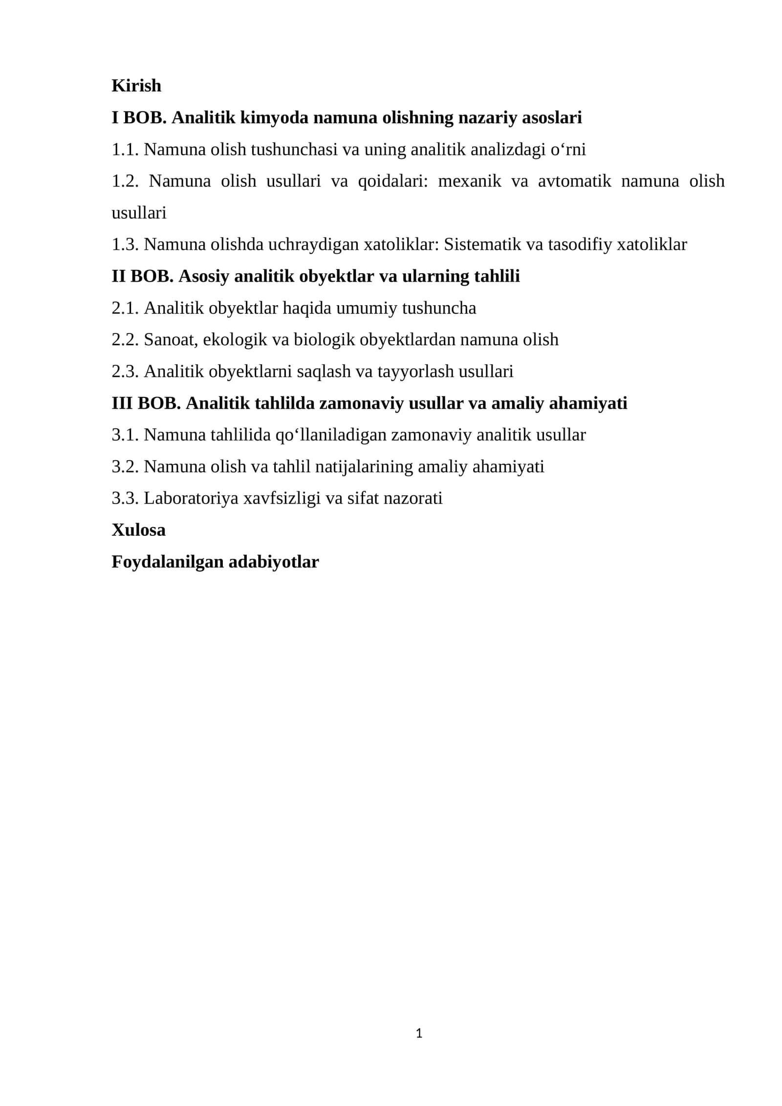 Analitik kimyoda namuna olishning nazariy asoslari 1