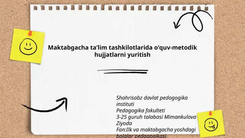 Ilk va maktabgacha yoshdagi bolalar pedagogikasi 1