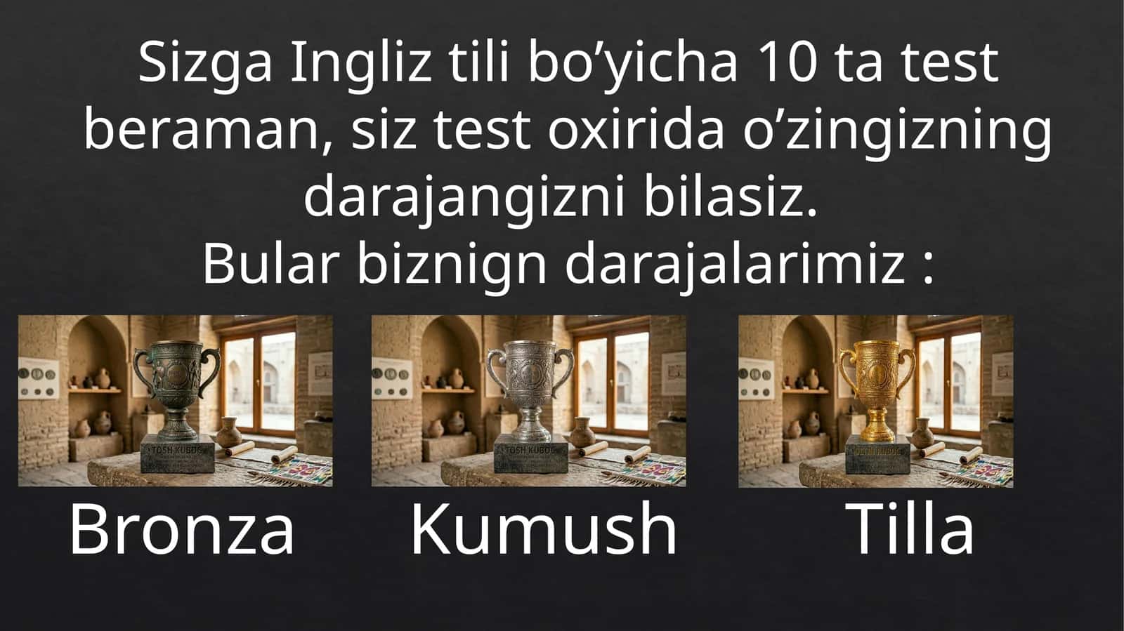 Ingliz tili grammatikasi uchun test 1