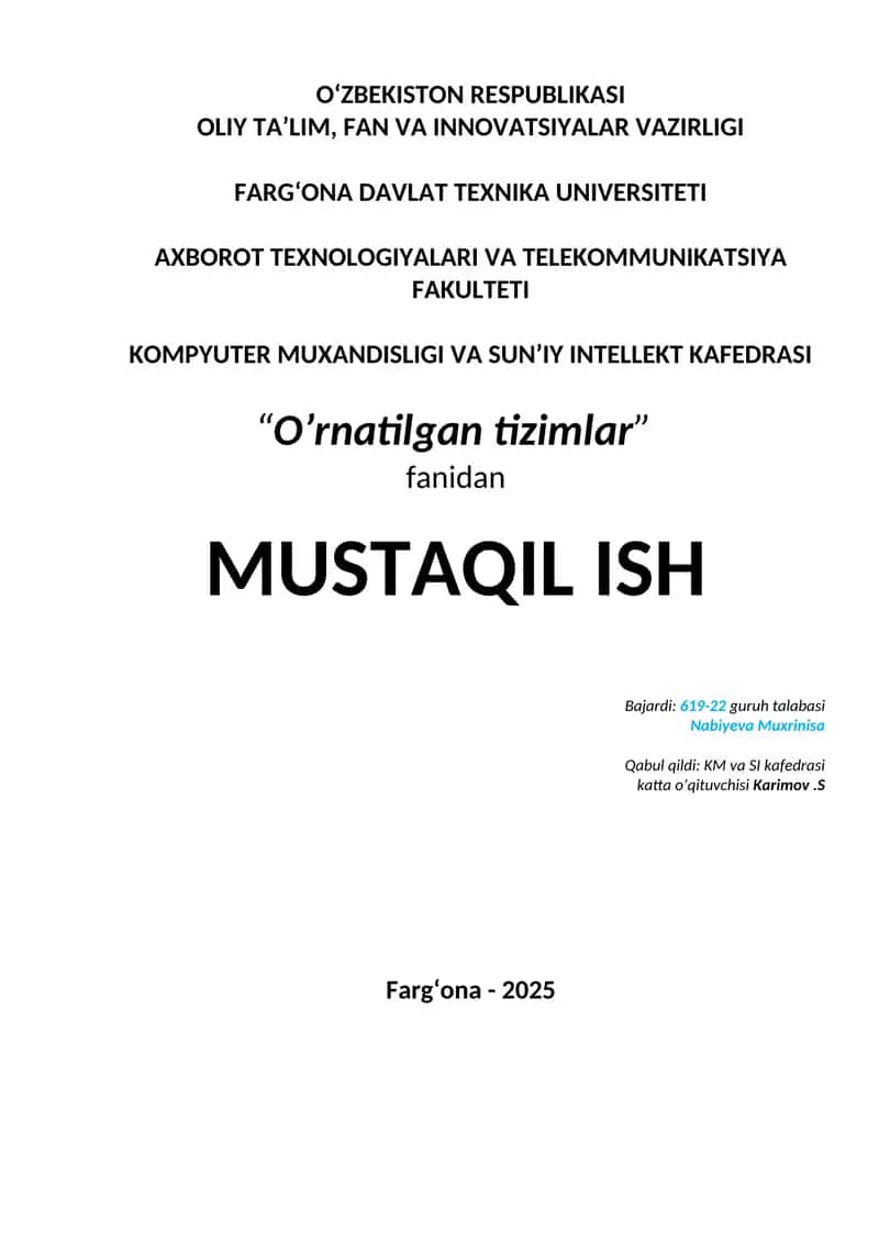 O‘rnatilgan operatsion tizimlarda xabarlar navbati 1
