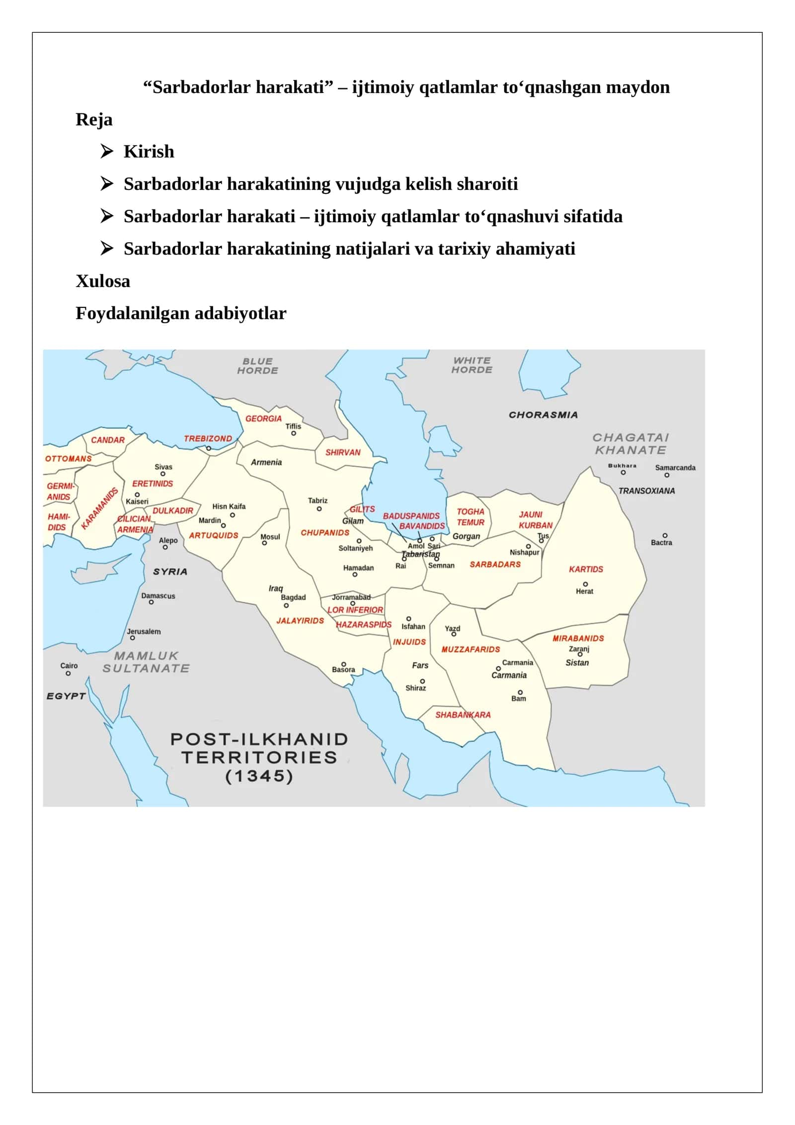 “Sarbadorlar harakati” – ijtimoiy qatlamlar to‘qnashgan maydon 1