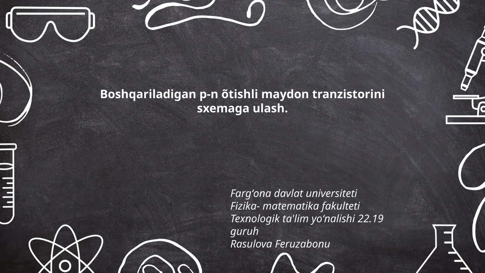 Tranzistorini sxemaga ulash 1