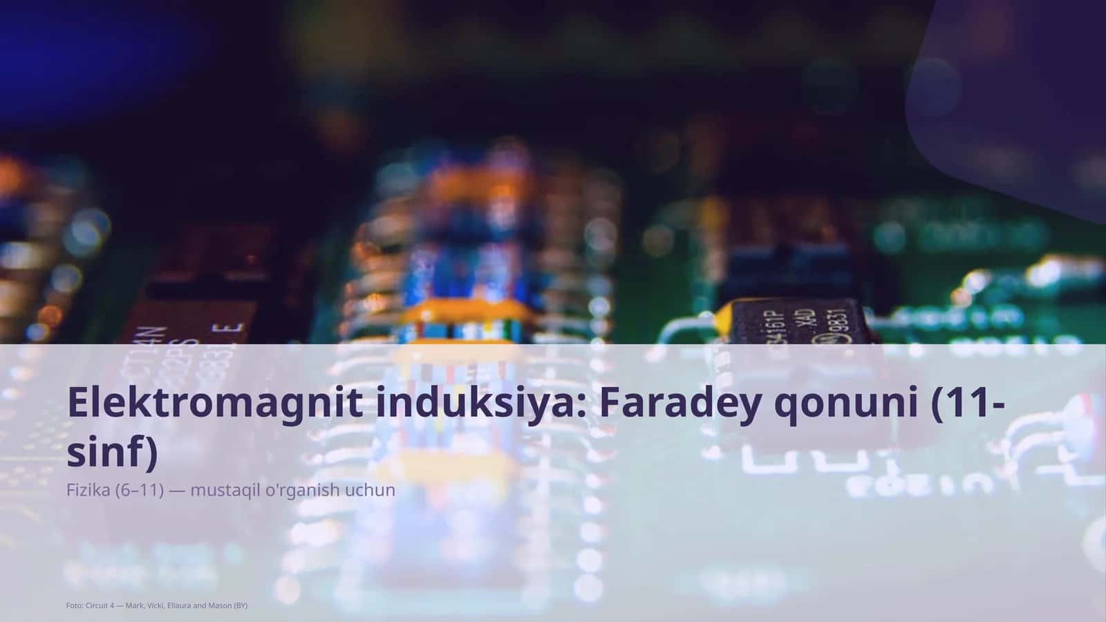 Elektromagnit induksiya: Faradey qonuni (11-sinf) 1