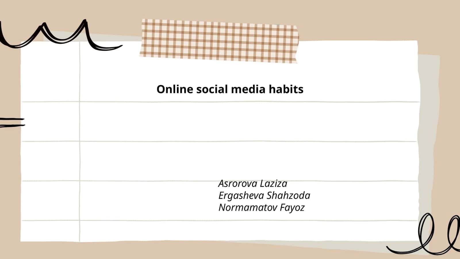 Online social media habits 1