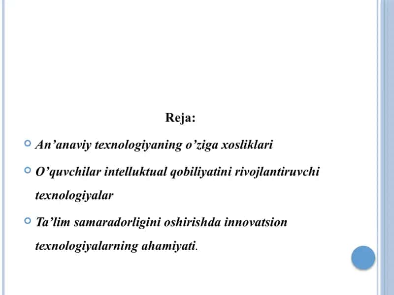 An'anaviy va diniy insoniy qiyosiy tavsifi 1
