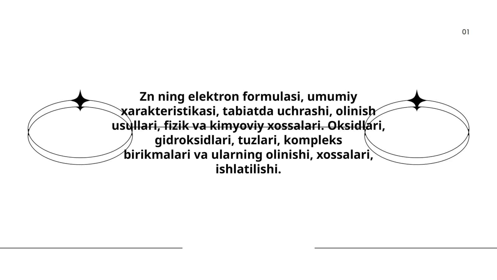 Zn ning elektron formulasi 1