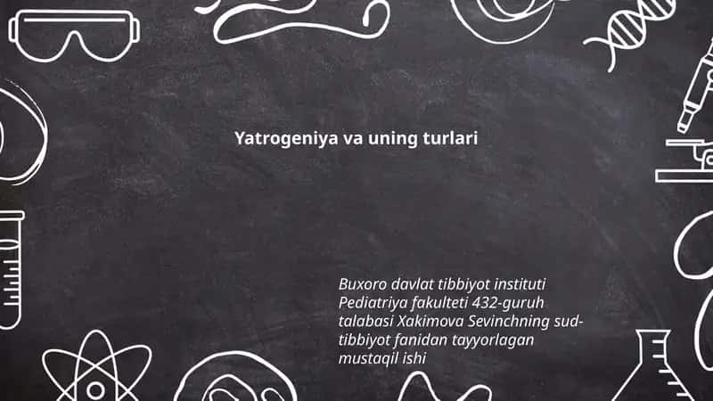 Yatrogeniya va uning turlari 1