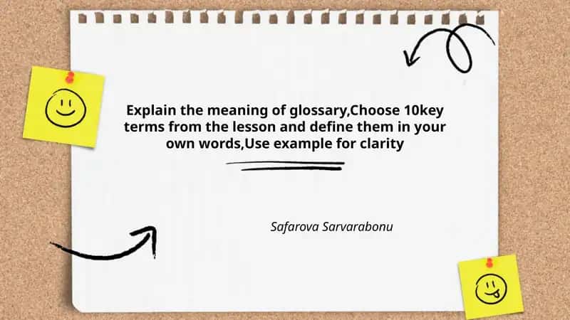 Key Terms Definition Lesson 1
