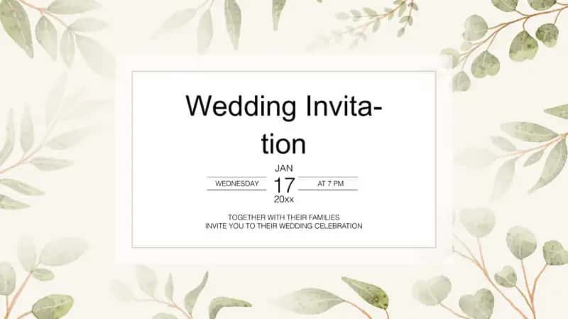 Wedding Invitation 1