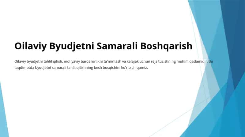 Oilaviy Byudjetni Samarali Boshqarish 1