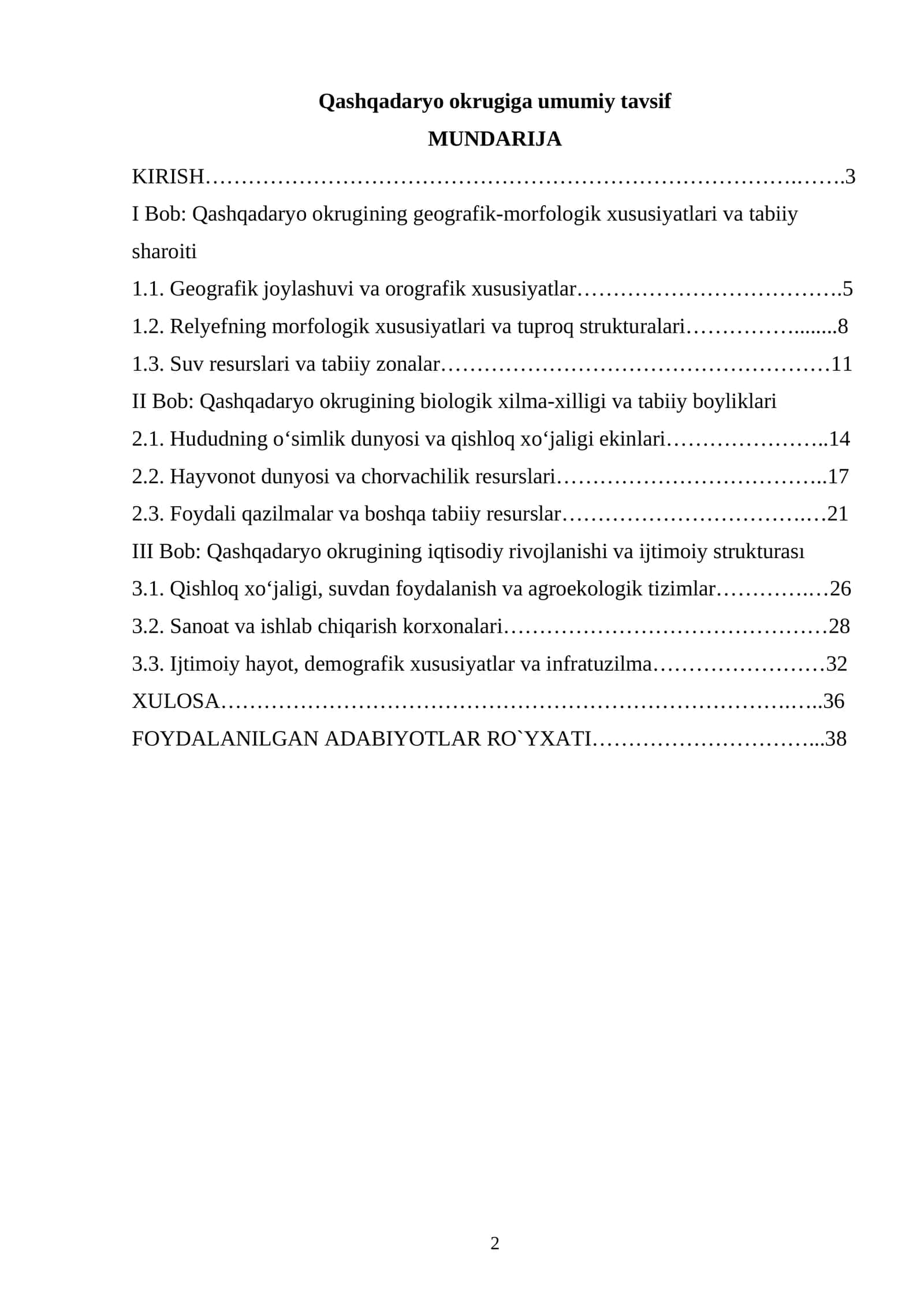 Qashqadaryo okrugiga umumiy tavsif 1