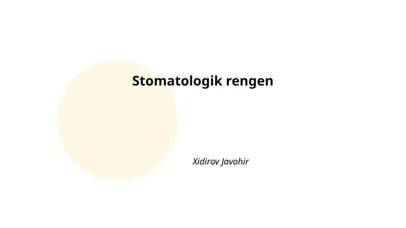 Stomatologik rengen 1