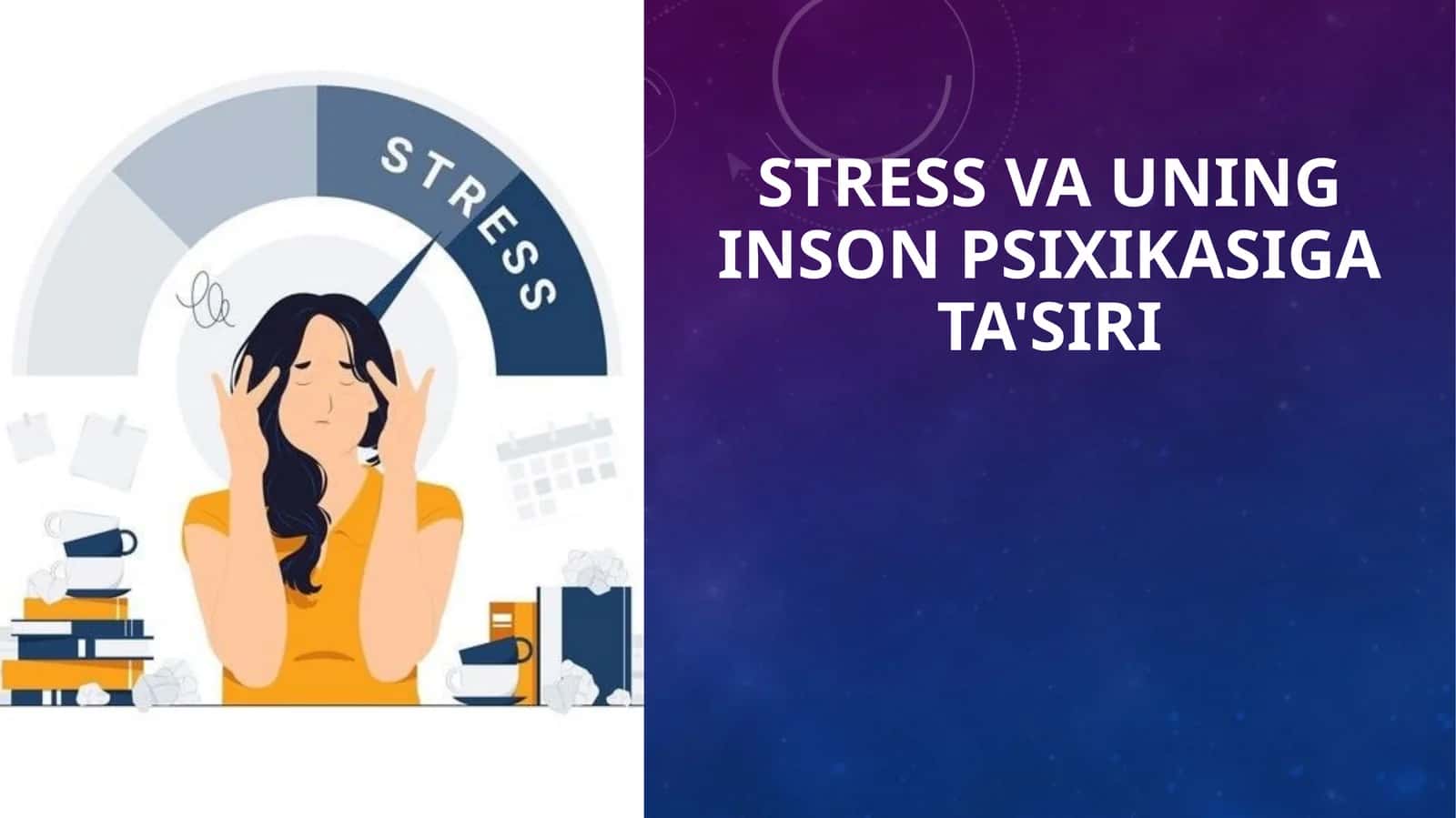 STRESS VA UNING INSON PSIXIKASIGA TA'SIRI 1