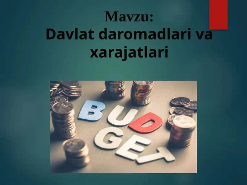 Davlat daromadlari va xarajatlari 1