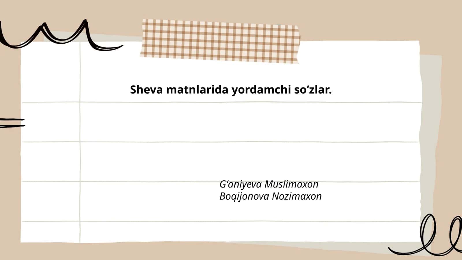 Sheva matnlarida yordamchi soʻzlar 1