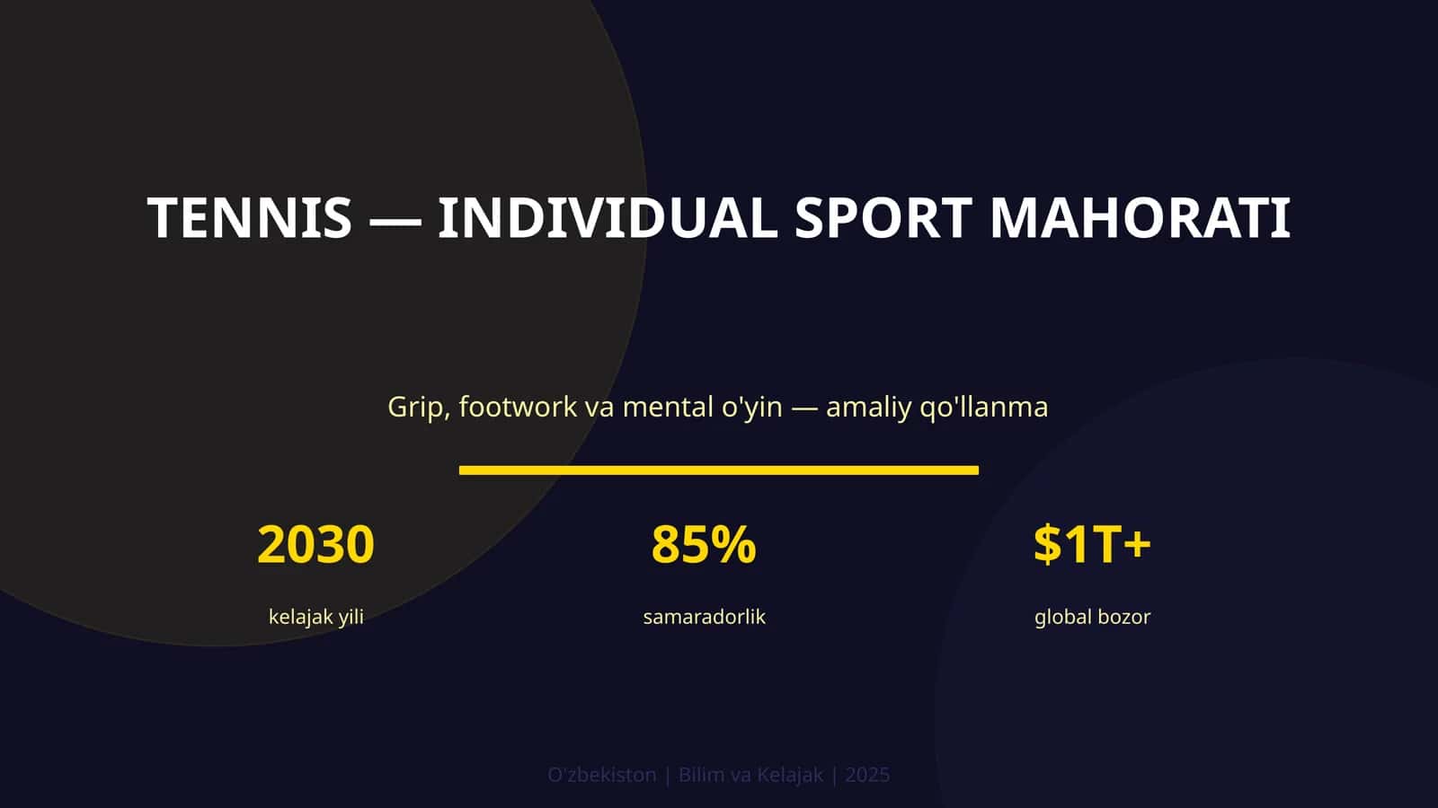 Tennis — individual sport mahorati 1