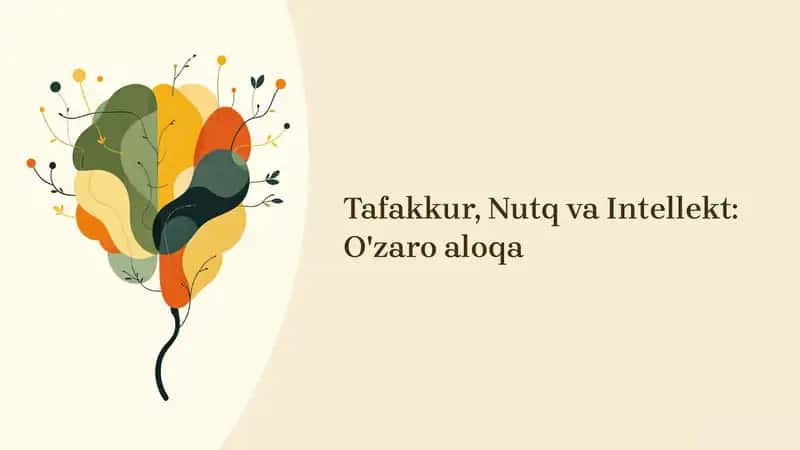 Tafakkur, Nutq va Intellekt: O'zaro aloqa 1