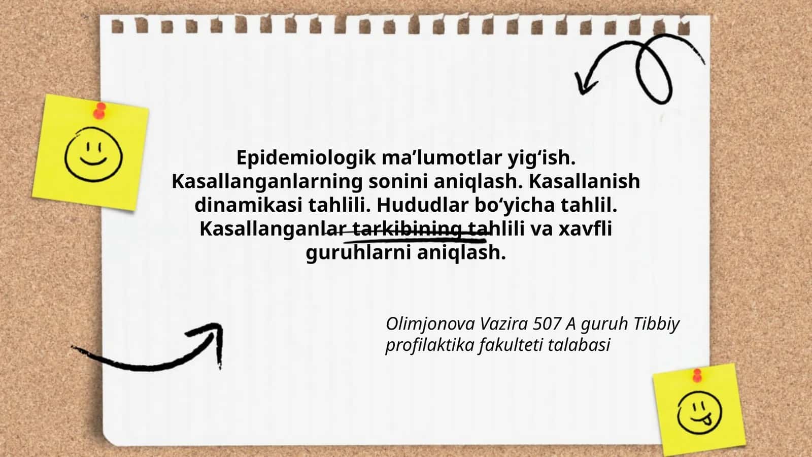 Epidemiologik ma’lumotlar yig‘ish 1