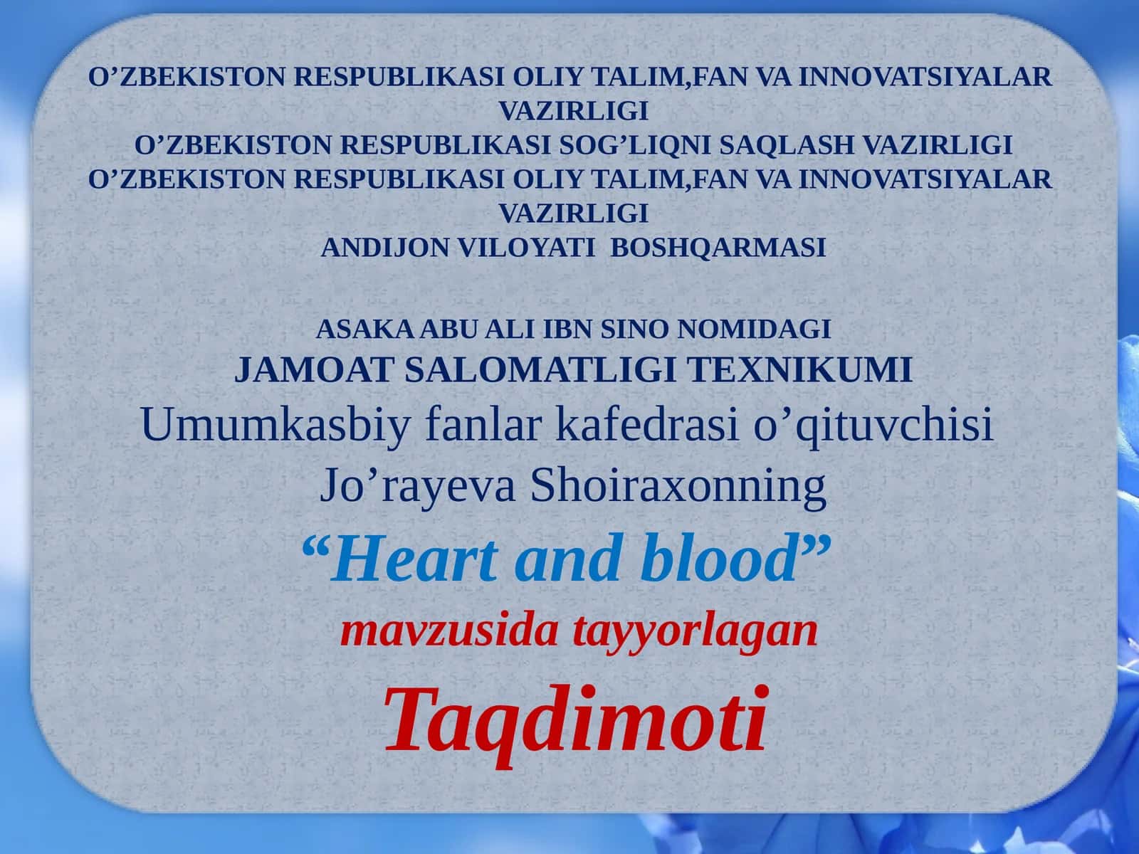 Heart and blood 1