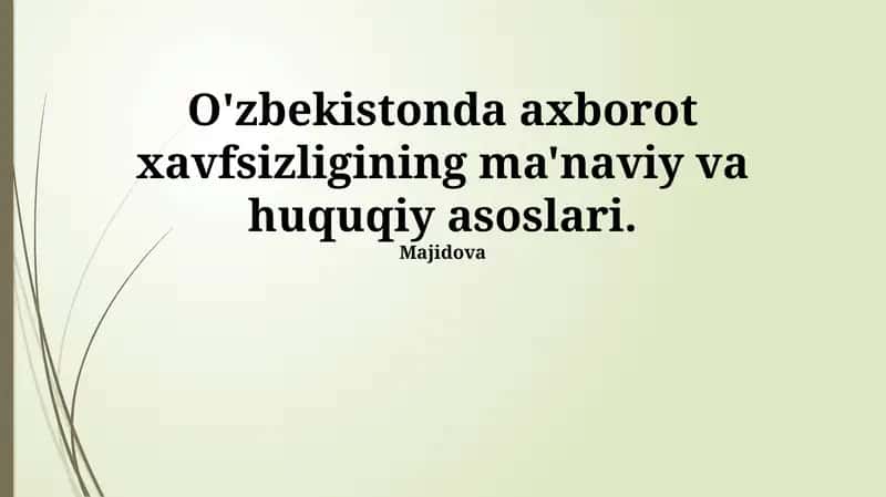 Axborot Xavfsizligini Ta'minlash 1