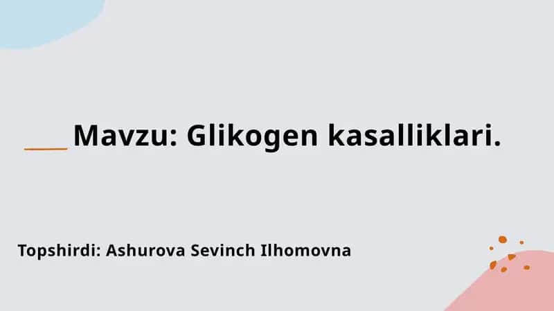 Glikogenkasalliklari 1