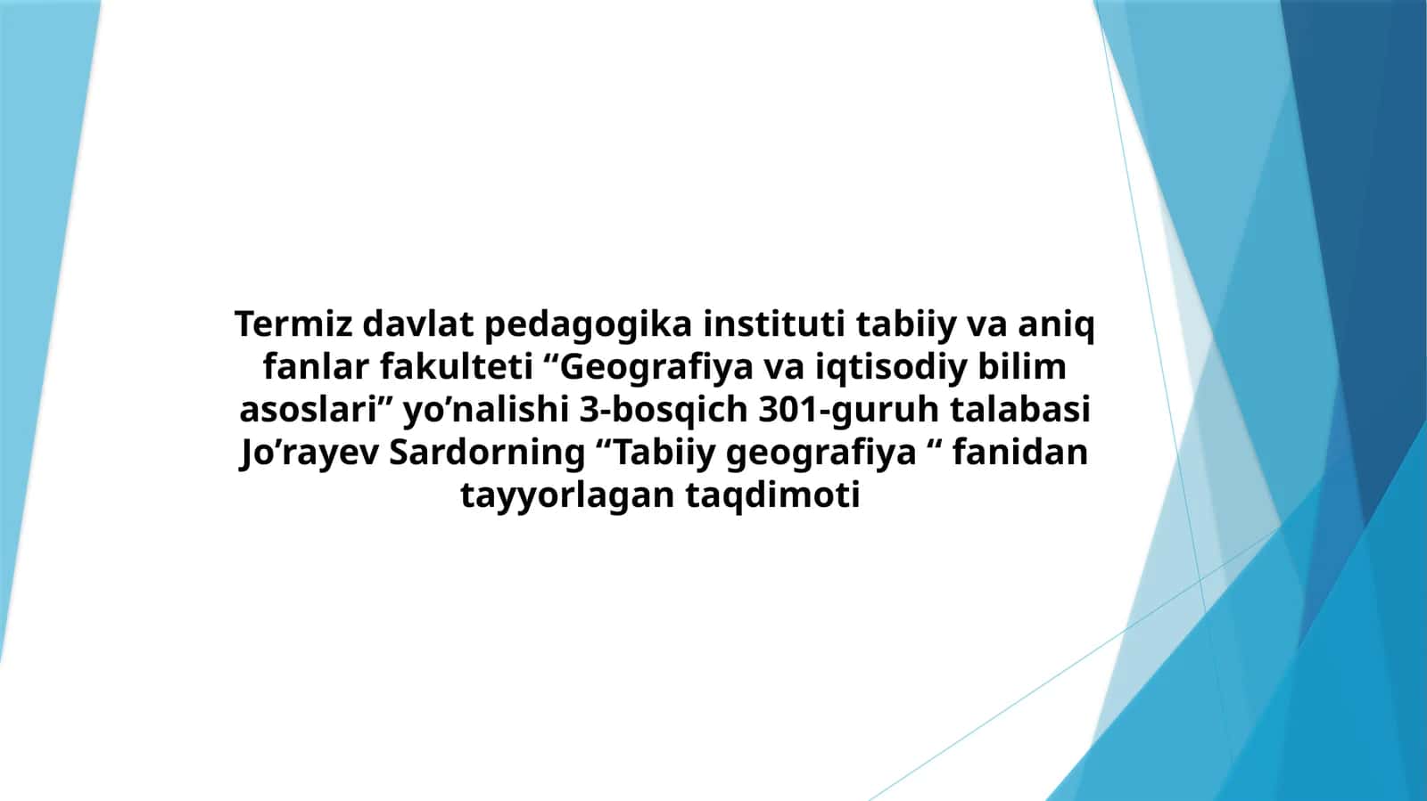 Geografiya va iqtisodiy bilim asoslari 1