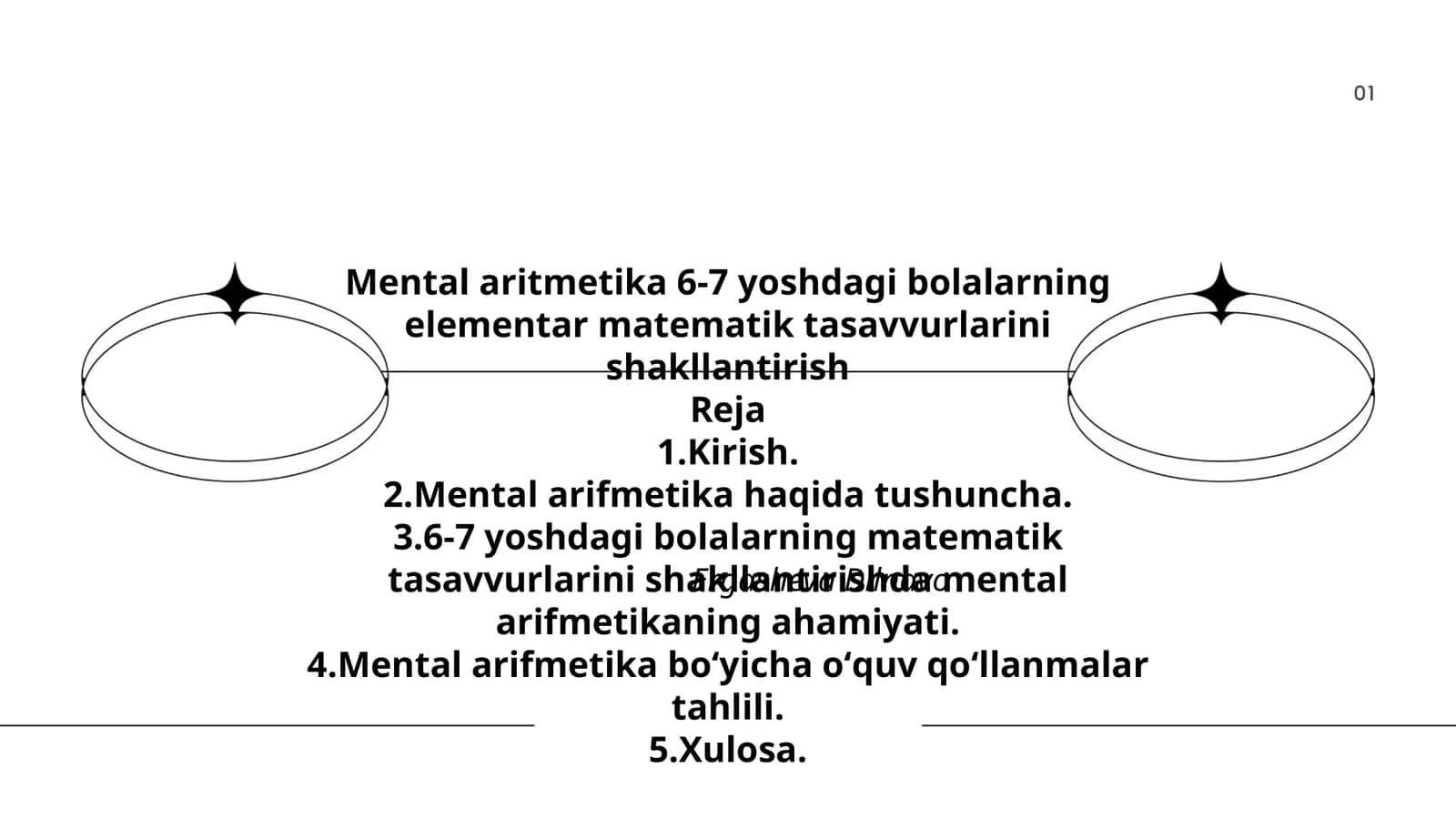 Mental aritmetika 6-7 yoshdagi bolalarning elementar matematik tasavvurlarini shakllantirish 1