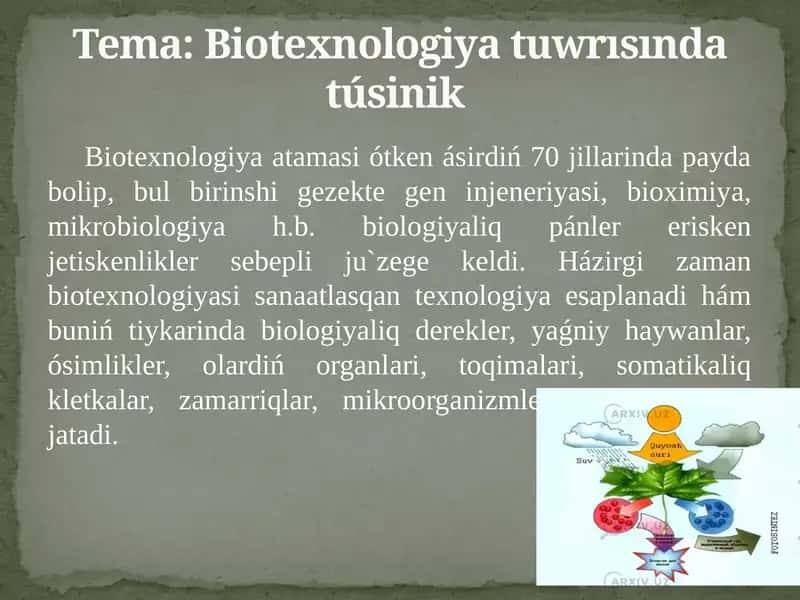 Biotexnologiyatuwrı 1