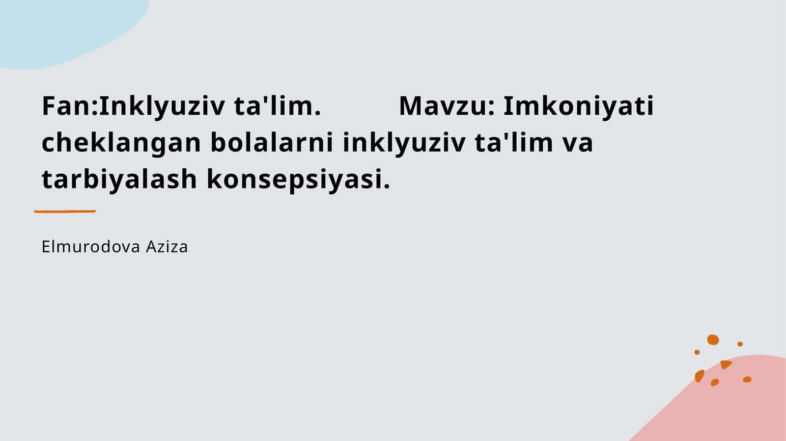 Inklyuziv ta'lim 1