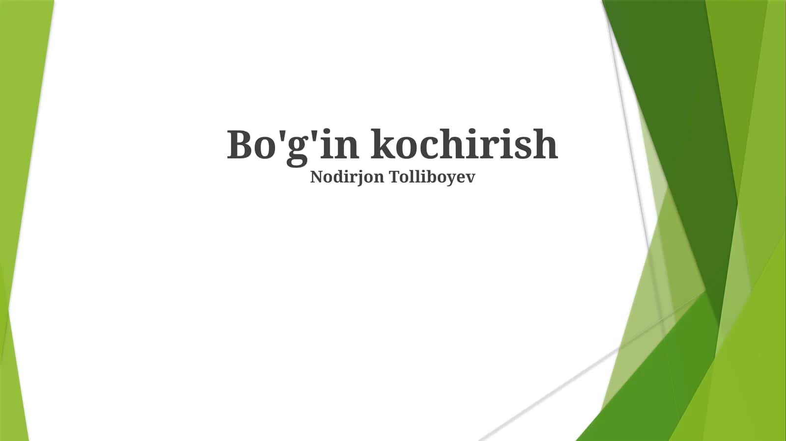 Bo'g'in kochirish 1
