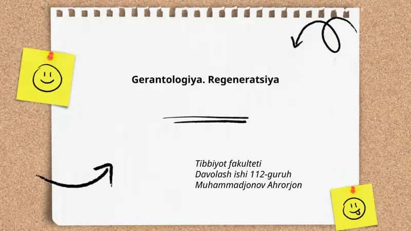 Gerantologiya. Regeneratsiya 1