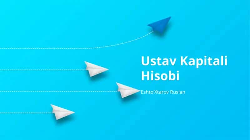 Ustav Kapitali Hisobi 1