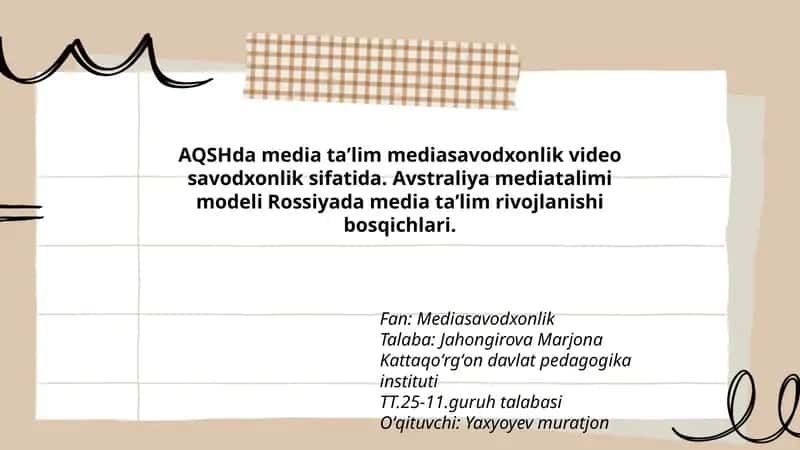 Mediasavodxonlik 1