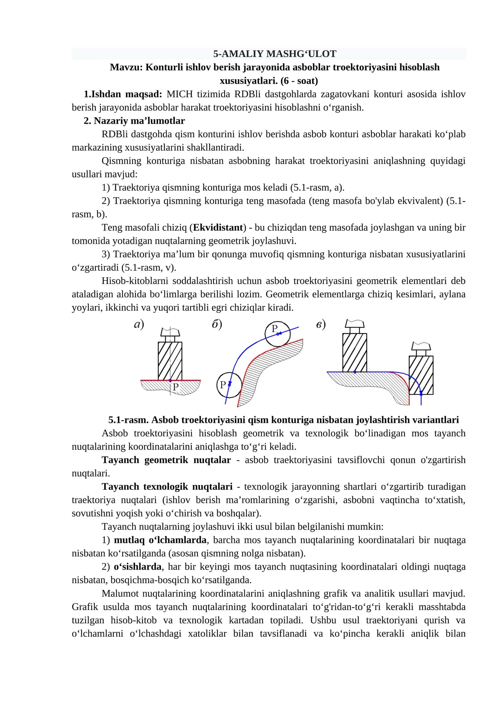 konturli ishlov asboblar trayektoriyasi 1