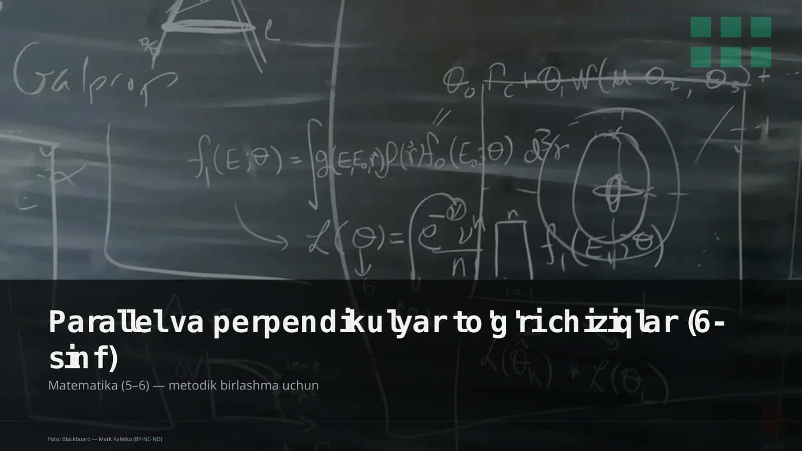Parallel va perpendikulyar to'g'ri chiziqlar (6-sinf) 1
