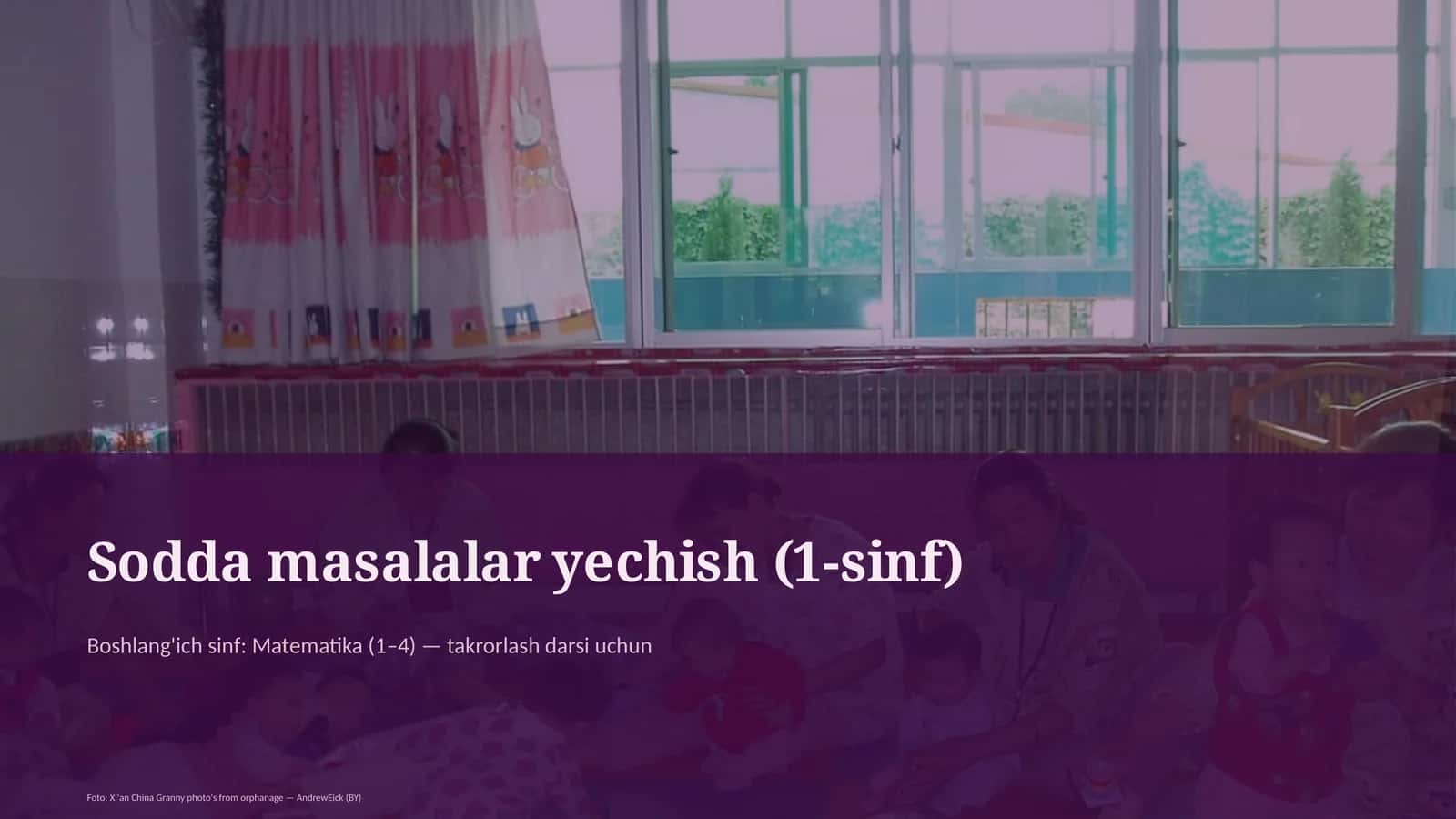 Sodda masalalar yechish (1-sinf) 1